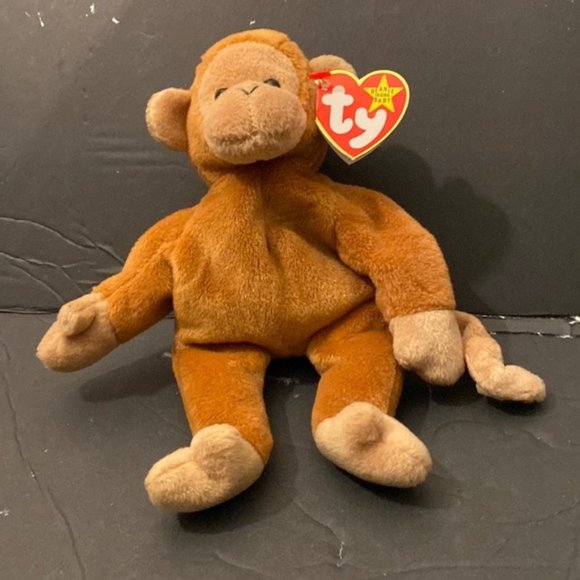 One of a kind retired Ty Bongo beanie baby with errors 1995